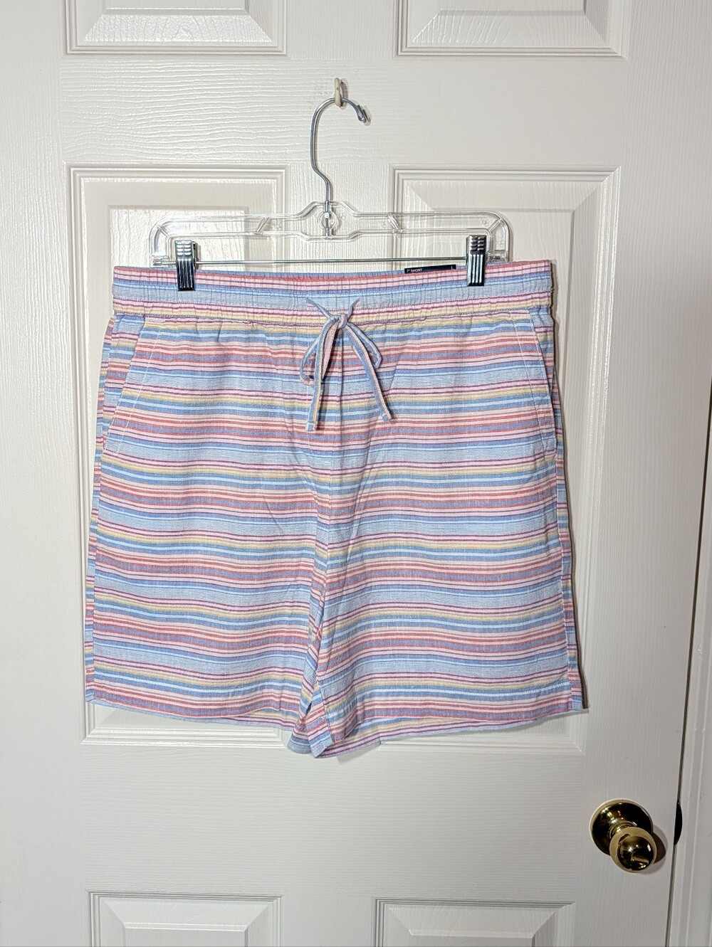 TALBOTS Pastel Stripe Drawstring Shorts